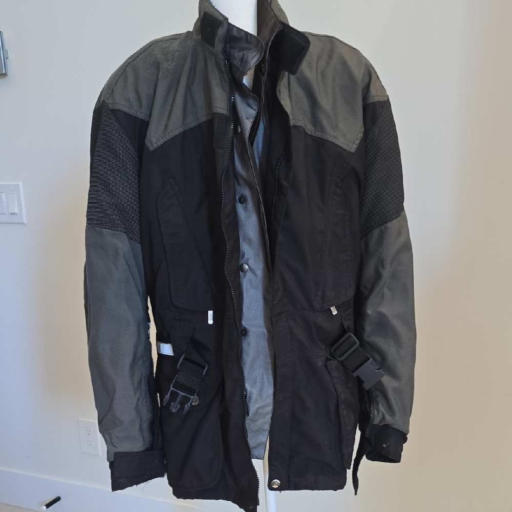 BMW Men's Black and Gray Riding Jacket